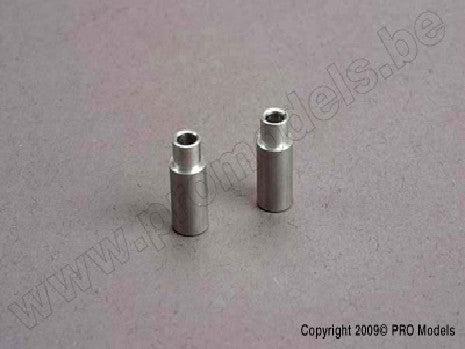 Spacers, aluminum, 3x6x12mm (2)