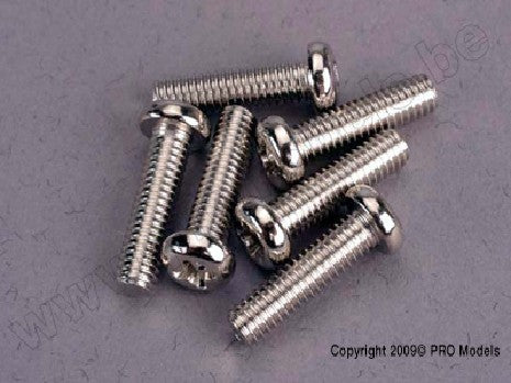 Screws, 4x15mm roundhead machine (6)