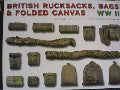BRITISH RUCKSACKS BAGS FOLDED CANVAS WW II 1/35