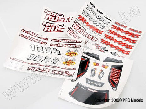 Decal sheets, Nitro Rustler