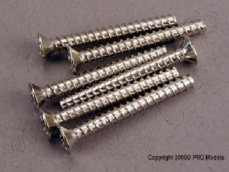 Screws, 3x28mm countersunk self-tapping (6)