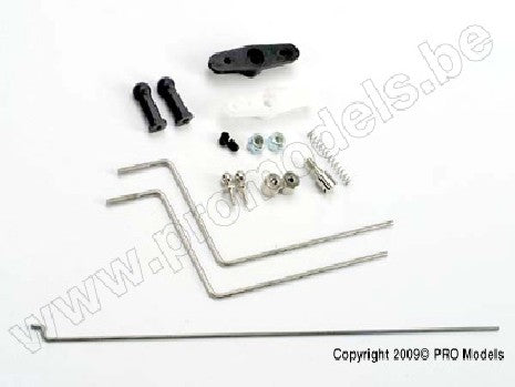 Servo horns (throttle & steering)/plastic rod ends (2)/ metal ba
