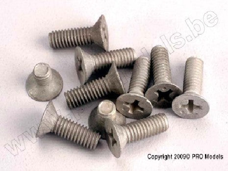 Screws, countersunk machine screw set (Aluminum) (8) 4x10mm & (2