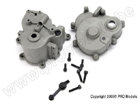 Gearbox halves (front & rear)/ rubber access plug/ shift detent