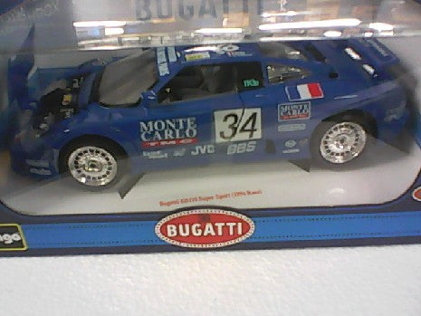 BUGATTI EB110 SUPER SPORT BLEU (1994 RACE) 1/18