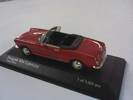 PEUGEOT 404 CABRIOLET ROUGE 1962 1/43