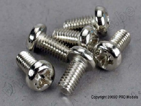 Screws, 3x6mm roundhead machine (6)
