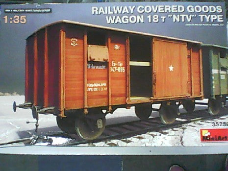 RAILWAY COVERED GOODS WAGON 18T NTV TYPE 1/35