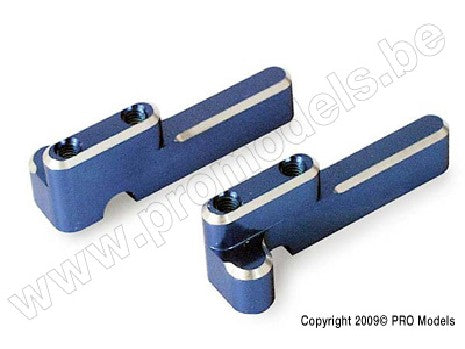 Servo mounts, steering/ shift (machined aluminum) (blue) (f&r)/