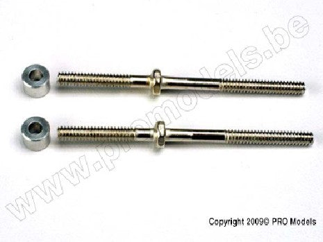 Turnbuckles (54mm) (2)/ 3x6x4mm aluminum spacers (rear camber li