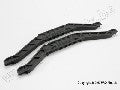 Chassis braces, lower (black) (for long wheelbase chassis) (2)