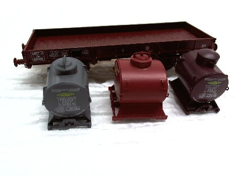 WAGON PLAT OCEM 29 EPOQUE 3 + 3 CONTENEUR SIMOTRA HO