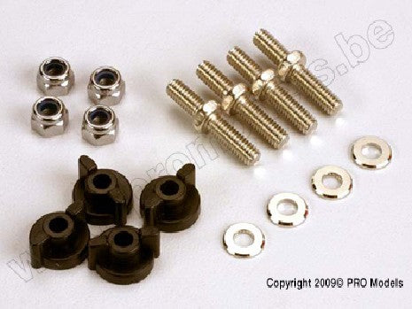 Anchoring pins with locknuts (4)/ plastic thumbscrews for upper