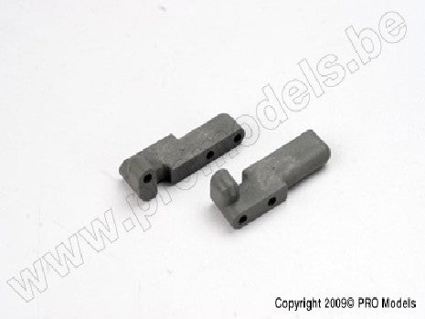 Servo mounts, steering/shift (f&r)(grey)