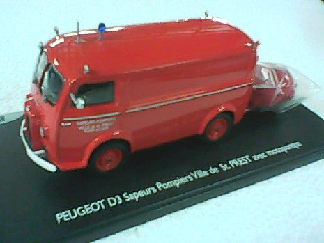 PEUGEOT D3 SAPEUR POMPIERS VILLE DE SAINT PREST 1/43