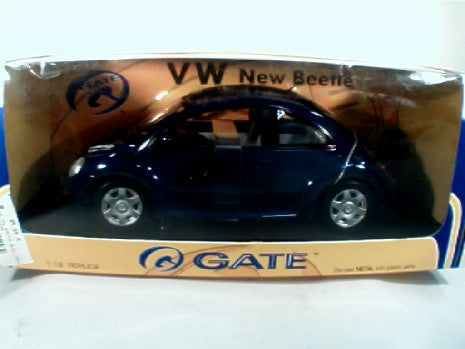 VW NEW BEETLE BLEU FONC╔ 1/18