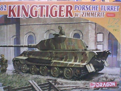 KINGTIGER PORSCHE TURRET W/ZIMMERIT 1/72