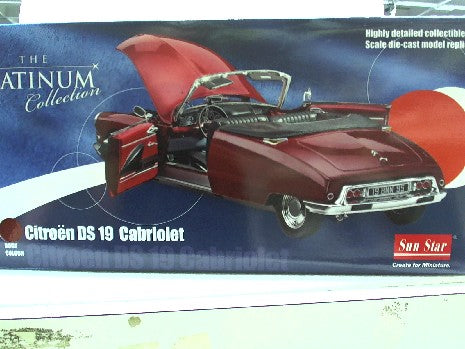 CITROEN DS 19 CABRIO FERME ROUGE 1/18