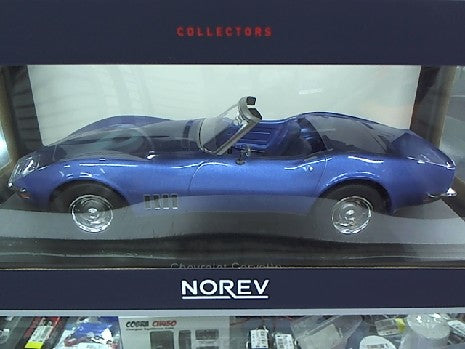 CHEVROLET CORVETTE CONVERTIBLE 1969 BLUE METALLIC 1/18