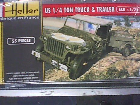 WILLYS MB JEEP ET TRAILER 1/72