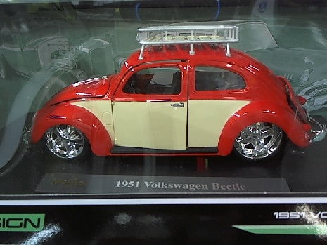 VOLKSWAGEN COCCINELLE CUSTOM 1951 ROUGE 1/18