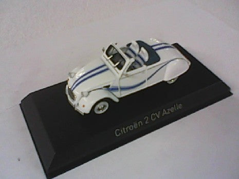 CITROEN 2CV CABRIOLET AZEL 1990 - BLANC BLEU DECO 1/43