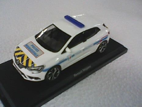 RENAULT MEGANE POLICE MUNICIPALE  JAUNE BLEU 1/43