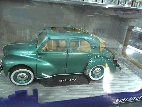 RENAULT 4CV CONVERTIBLE 1951 VERT OSMOY 1/18
