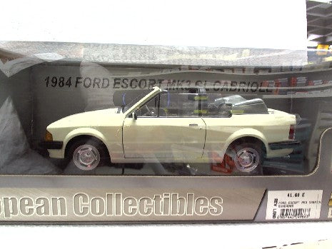 FORD ESCORT MK3 CABRIOLET 1984 BLANC 1/18